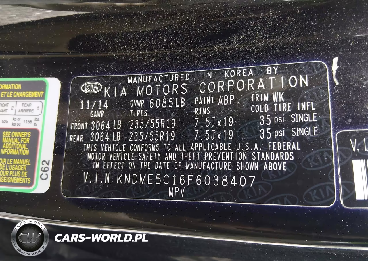 2015 Kia Sedona Sx Luxury VIN:KNDME5C16F6038407 - 9