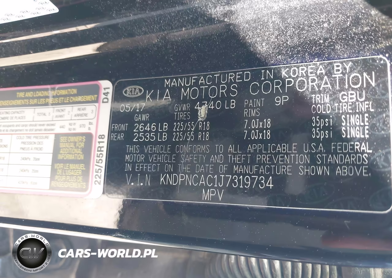 2018 Kia Sportage Ex VIN:KNDPNCAC1J7319734 - 9