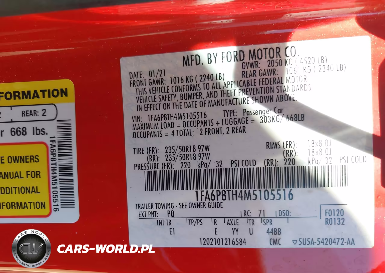 2021 Ford Mustang Ecoboost Premium Fastback VIN:1FA6P8TH4M5105516 - 9