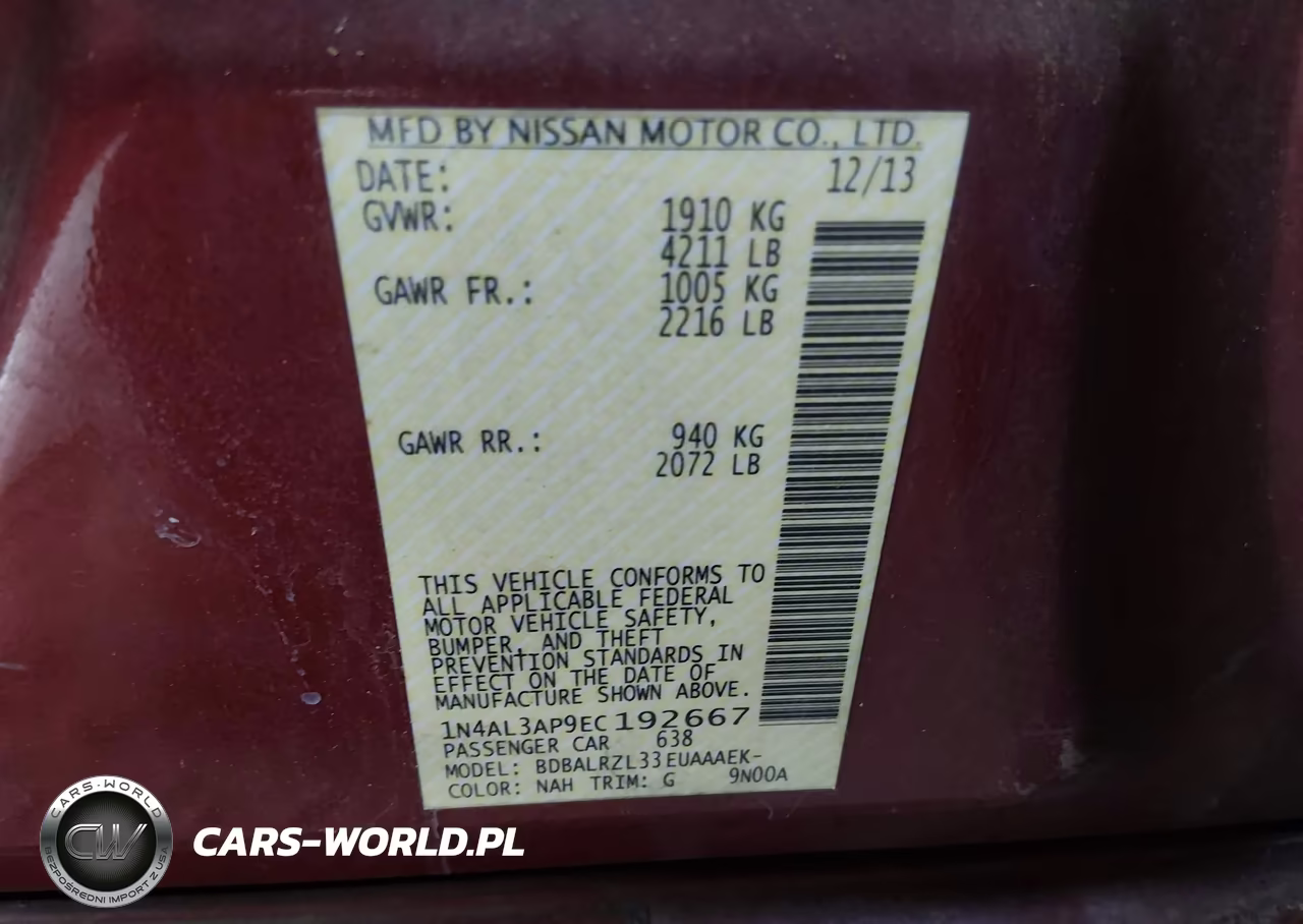 2014 Nissan Altima 2.5 S VIN:1N4AL3AP9EC192667 - 9