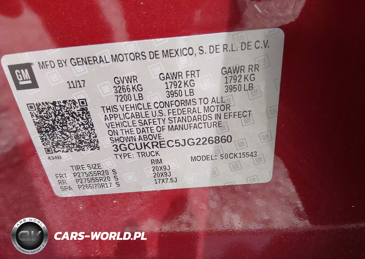 2018 Chevrolet Silverado 1500 2Lt VIN:3GCUKREC5JG226860 - 9