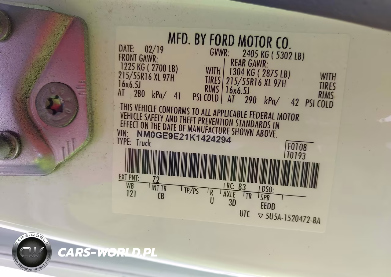 2019 Ford Transit Connect Xl VIN:NM0GE9E21K1424294 - 9