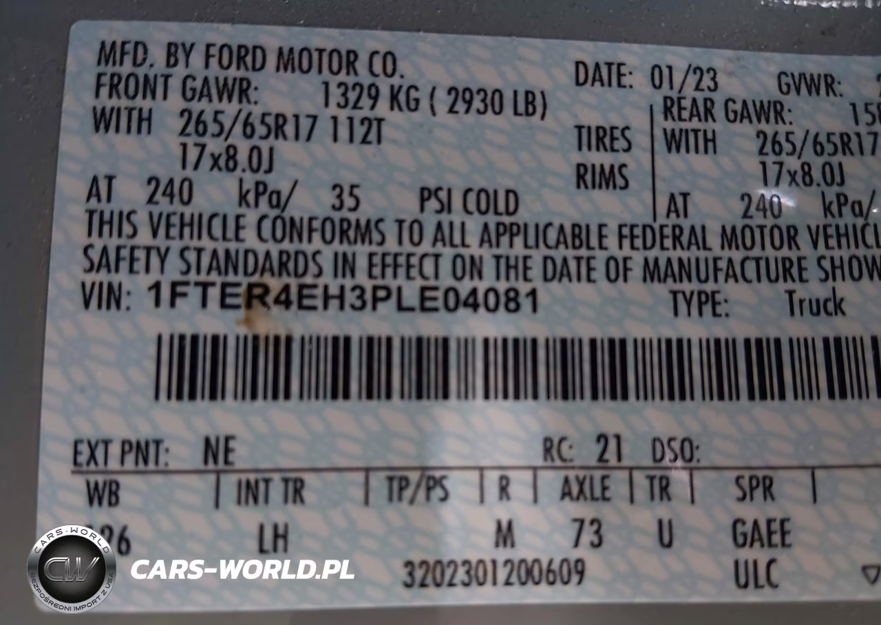 2023 Ford Ranger Xlt VIN:1FTER4EH3PLE04081 - 9