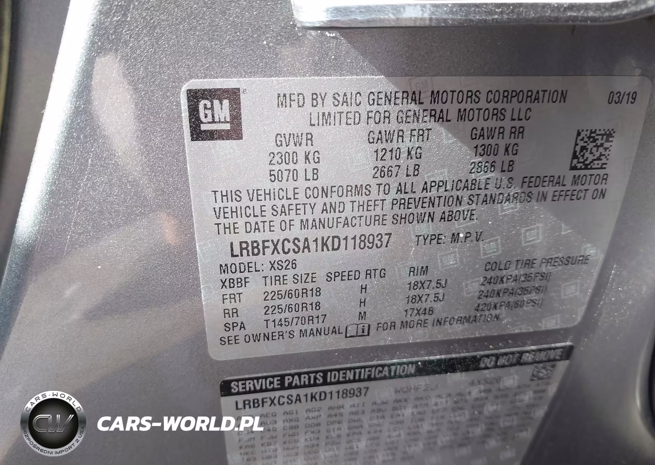 2019 Buick Envision Fwd Essence VIN:LRBFXCSA1KD118937 - 9
