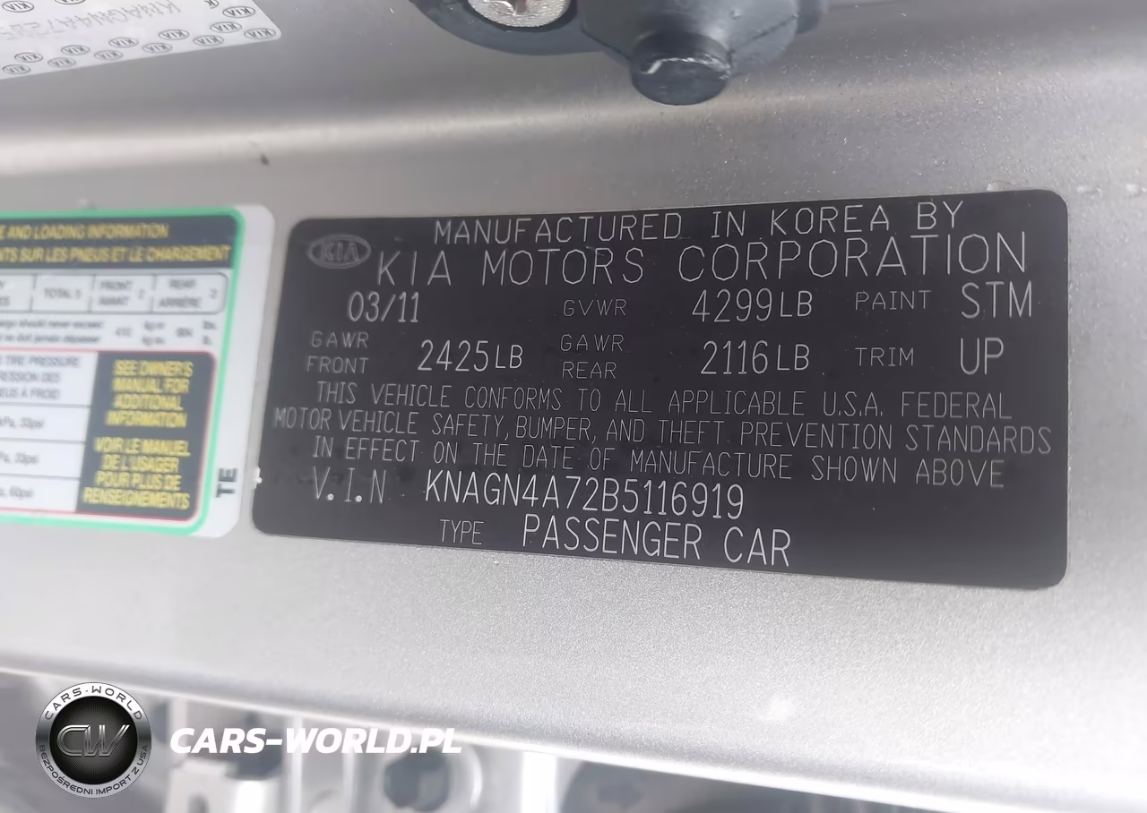 2011 Kia Optima Ex VIN:KNAGN4A72B5116919 - 9