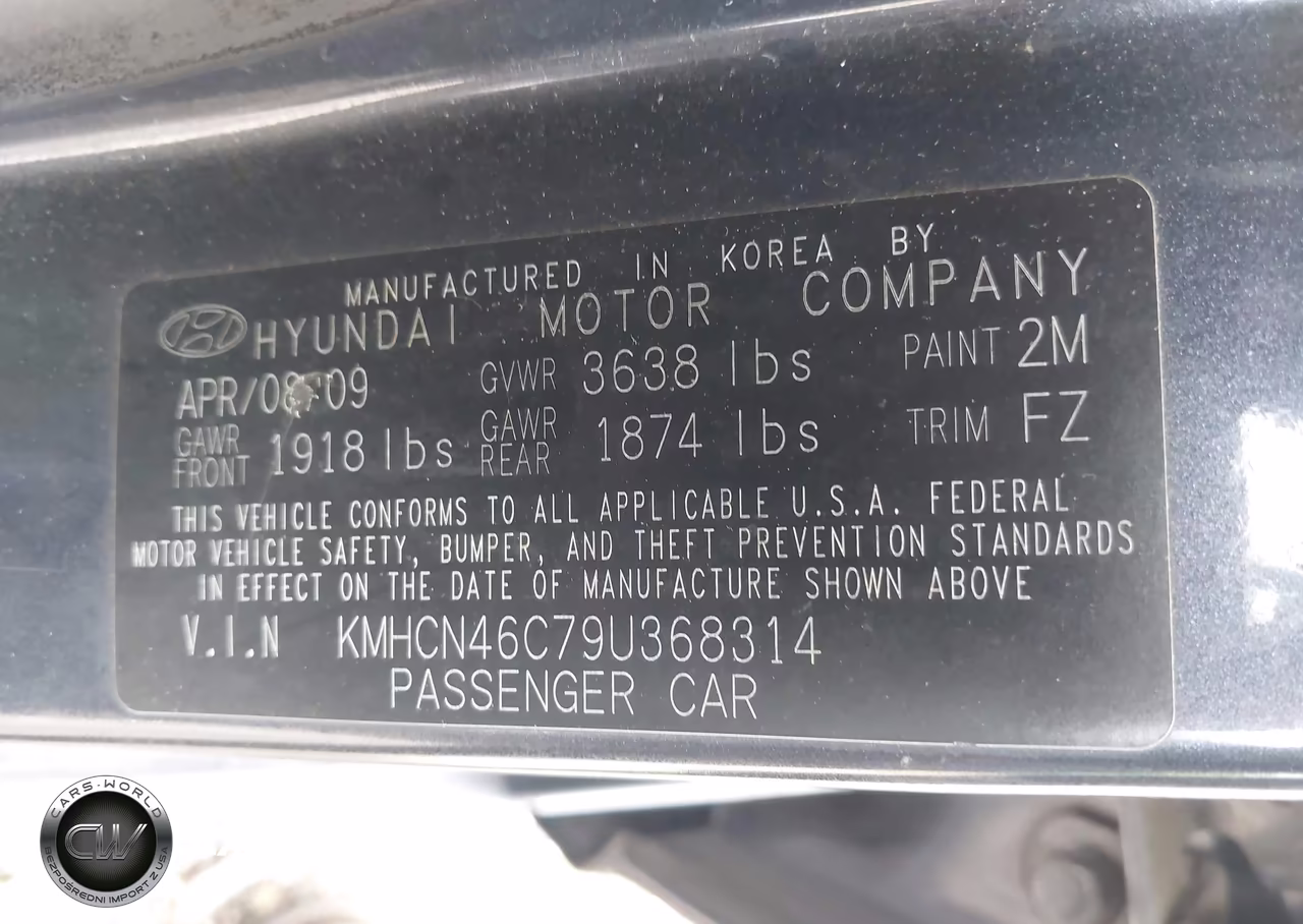 2009 Hyundai Accent Gls VIN:KMHCN46C79U368314 - 9