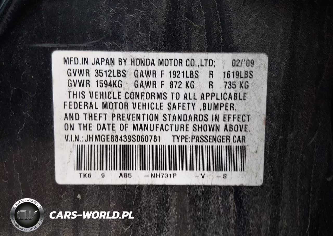 2009 Honda Fit Sport VIN:JHMGE88439S060781 - 9