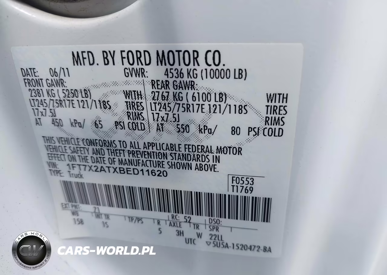 2011 Ford F-250 Xl VIN:1FT7X2ATXBED11620 - 9