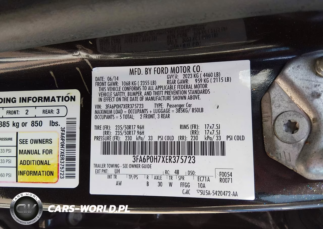 2014 Ford Fusion Se VIN:3FA6P0H7XER375723 - 9