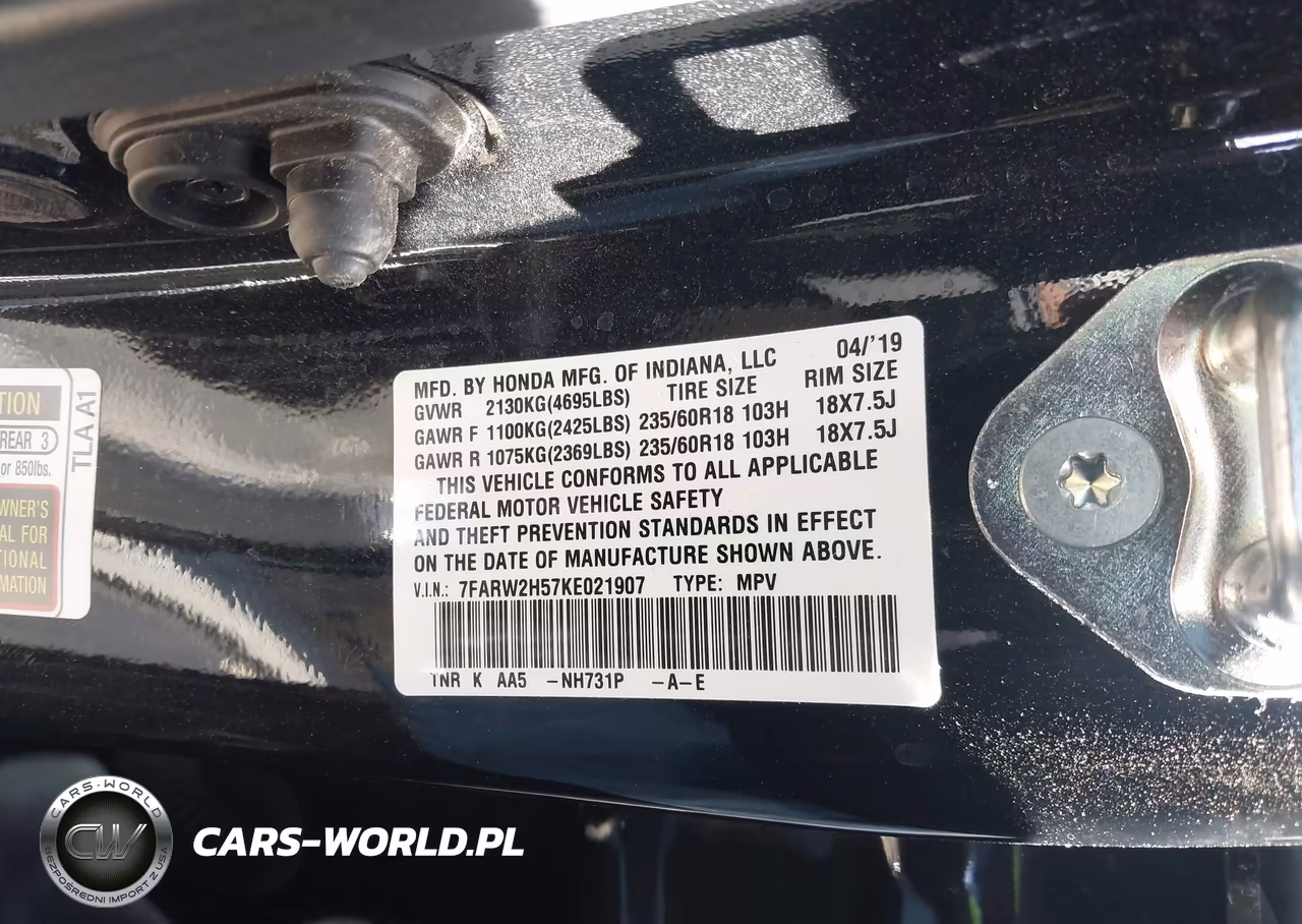 2019 Honda Cr-V Ex VIN:7FARW2H57KE021907 - 9