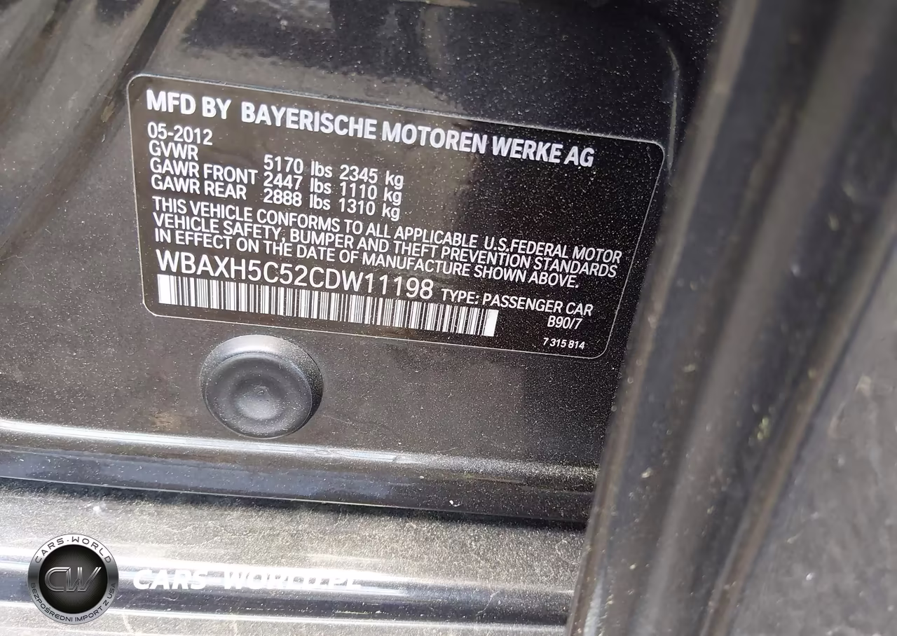 2012 BMW 528I xDrive VIN:WBAXH5C52CDW11198 - 9