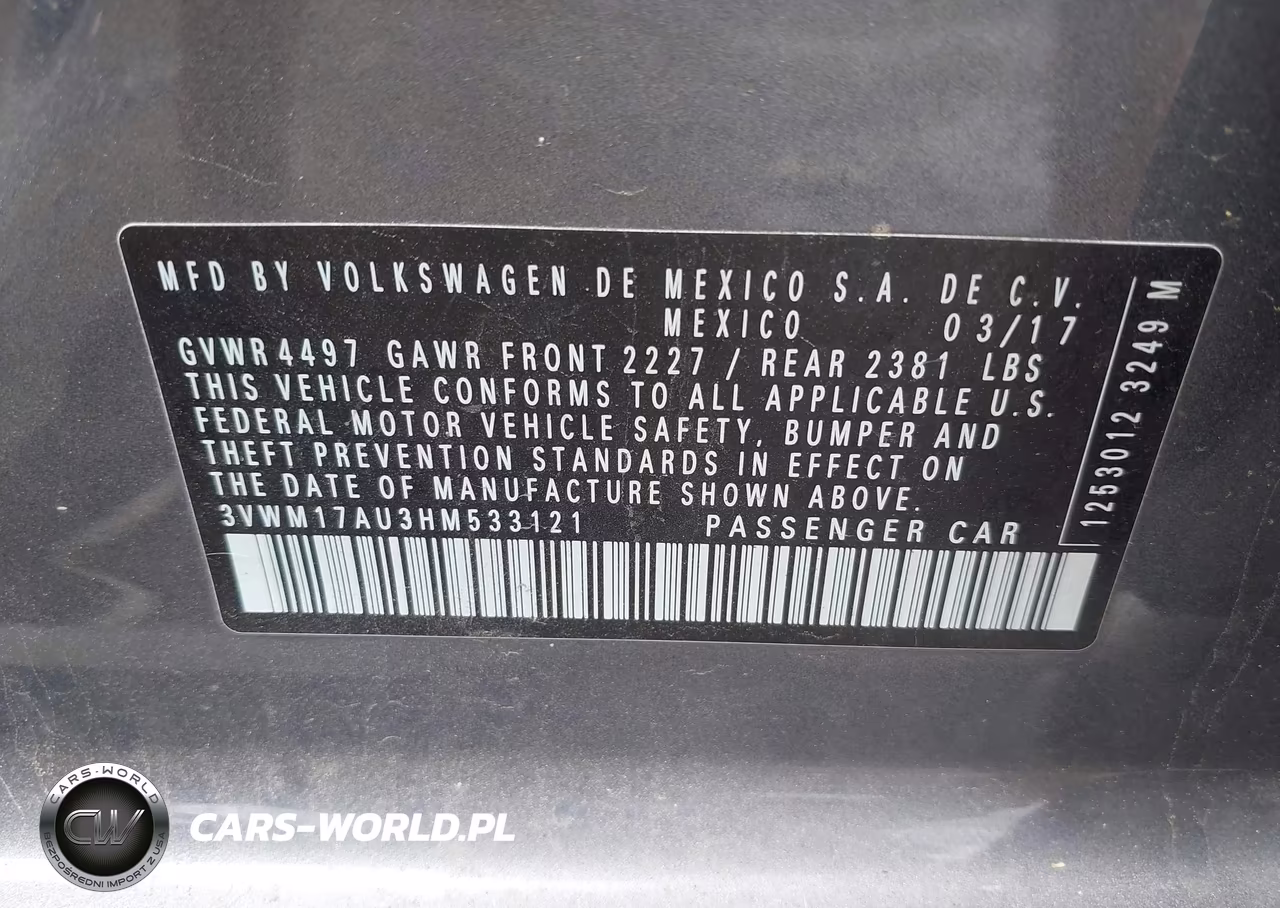2017 Volkswagen Golf Alltrack Tsi S-Tsi Se VIN:3VWM17AU3HM533121 - 9