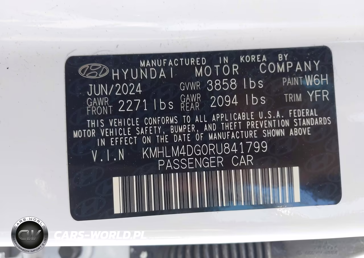 2024 Hyundai Elantra Sel VIN:KMHLM4DG0RU841799 - 9