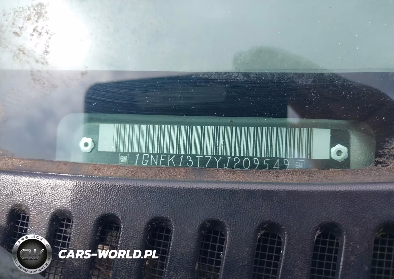 2000 Chevrolet Tahoe All New Lt VIN:1GNEK13T7YJ209549 - 17