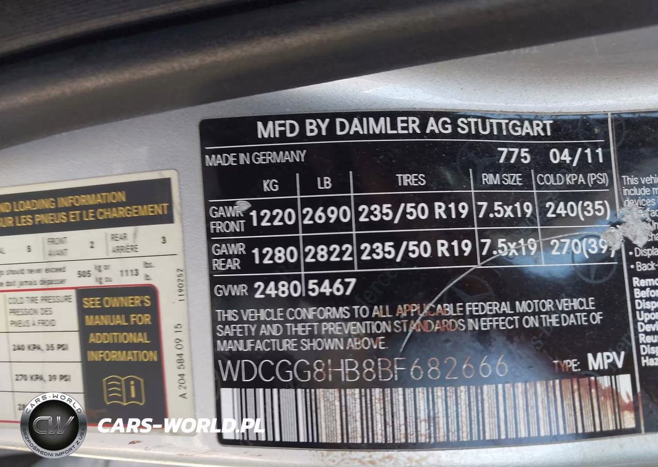 2011 Mercedes-Benz Glk 350 4Matic VIN:WDCGG8HB8BF682666 - 9