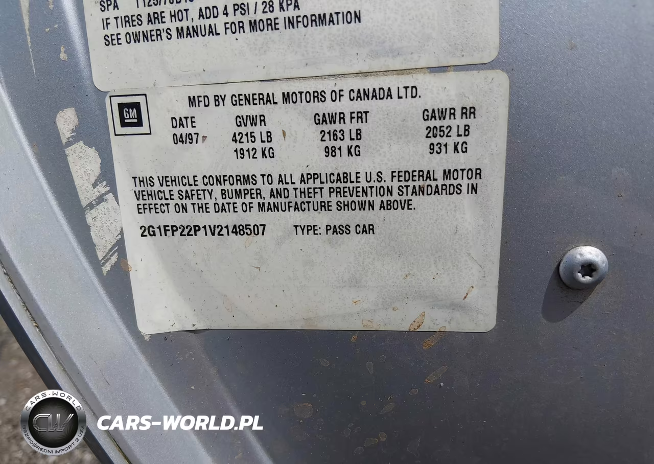 1997 Chevrolet Camaro Z28 VIN:2G1FP22P1V2148507 - 9