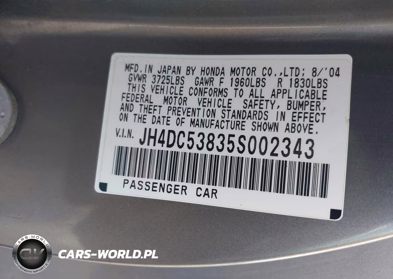 2005 Acura Rsx VIN:JH4DC53835S002343 - 9