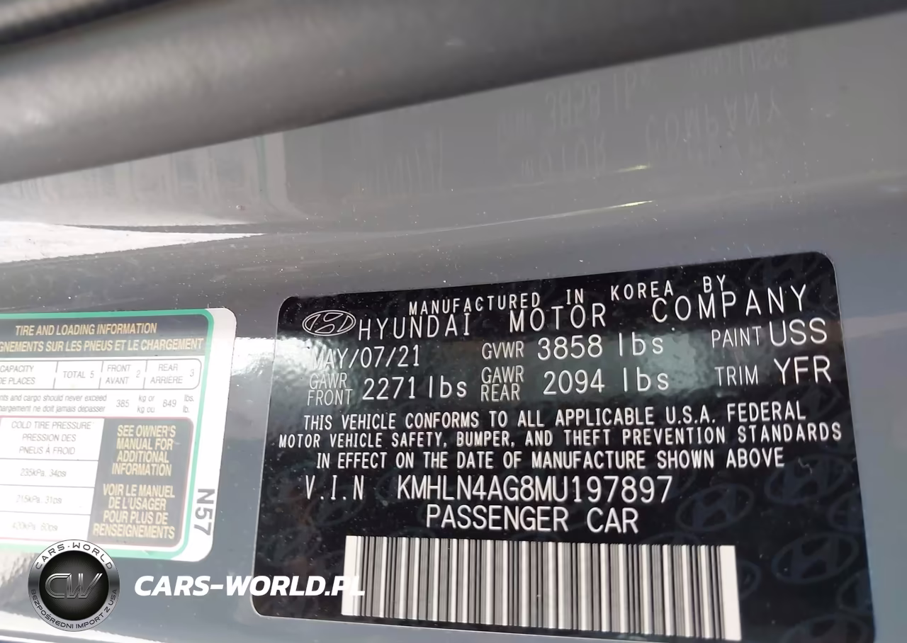 2021 Hyundai Elantra Sel VIN:KMHLN4AG8MU197897 - 9