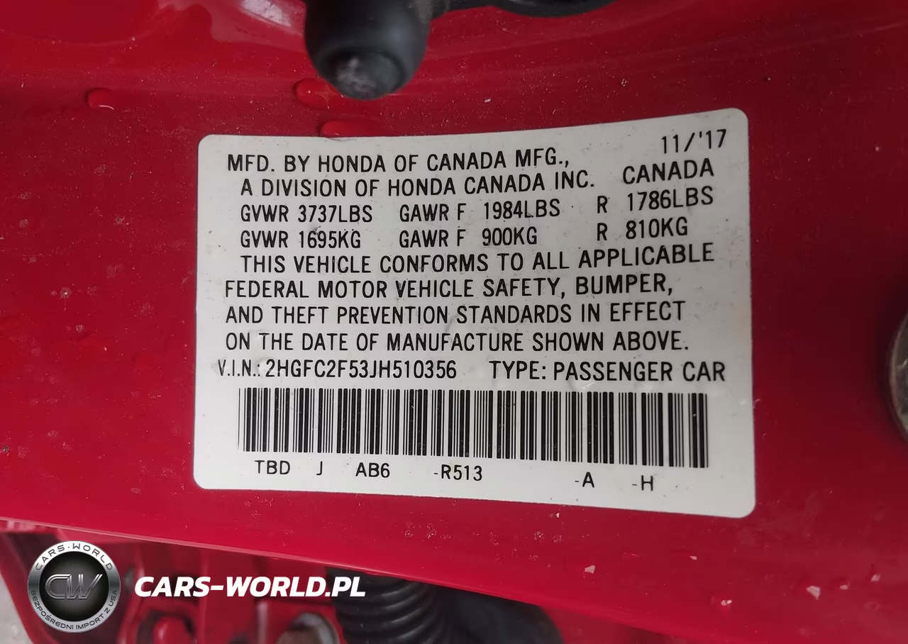 2018 Honda Civic Lx VIN:2HGFC2F53JH510356 - 9