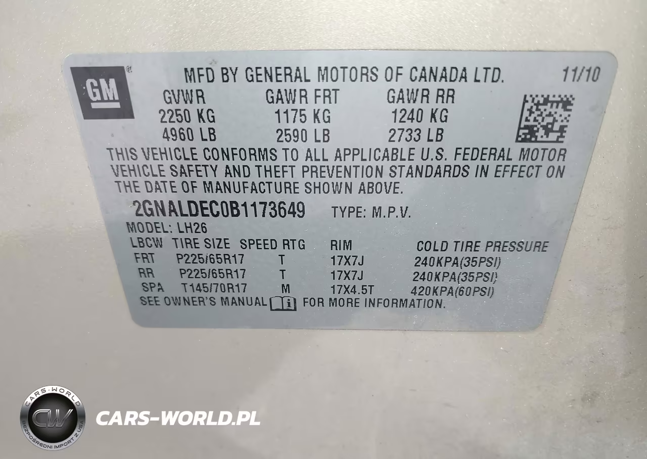 2011 Chevrolet Equinox 1Lt VIN:2GNALDEC0B1173649 - 9