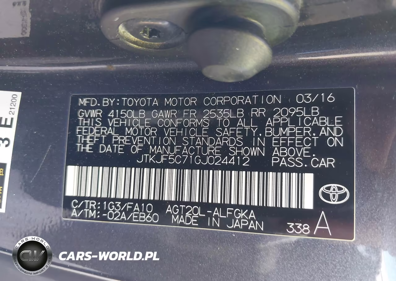 2016 Scion Tc VIN:JTKJF5C71GJ024412 - 9