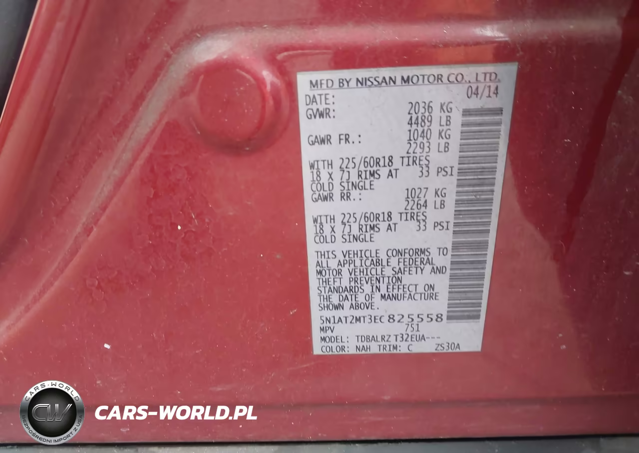 2014 Nissan Rogue Sl VIN:5N1AT2MT3EC825558 - 9