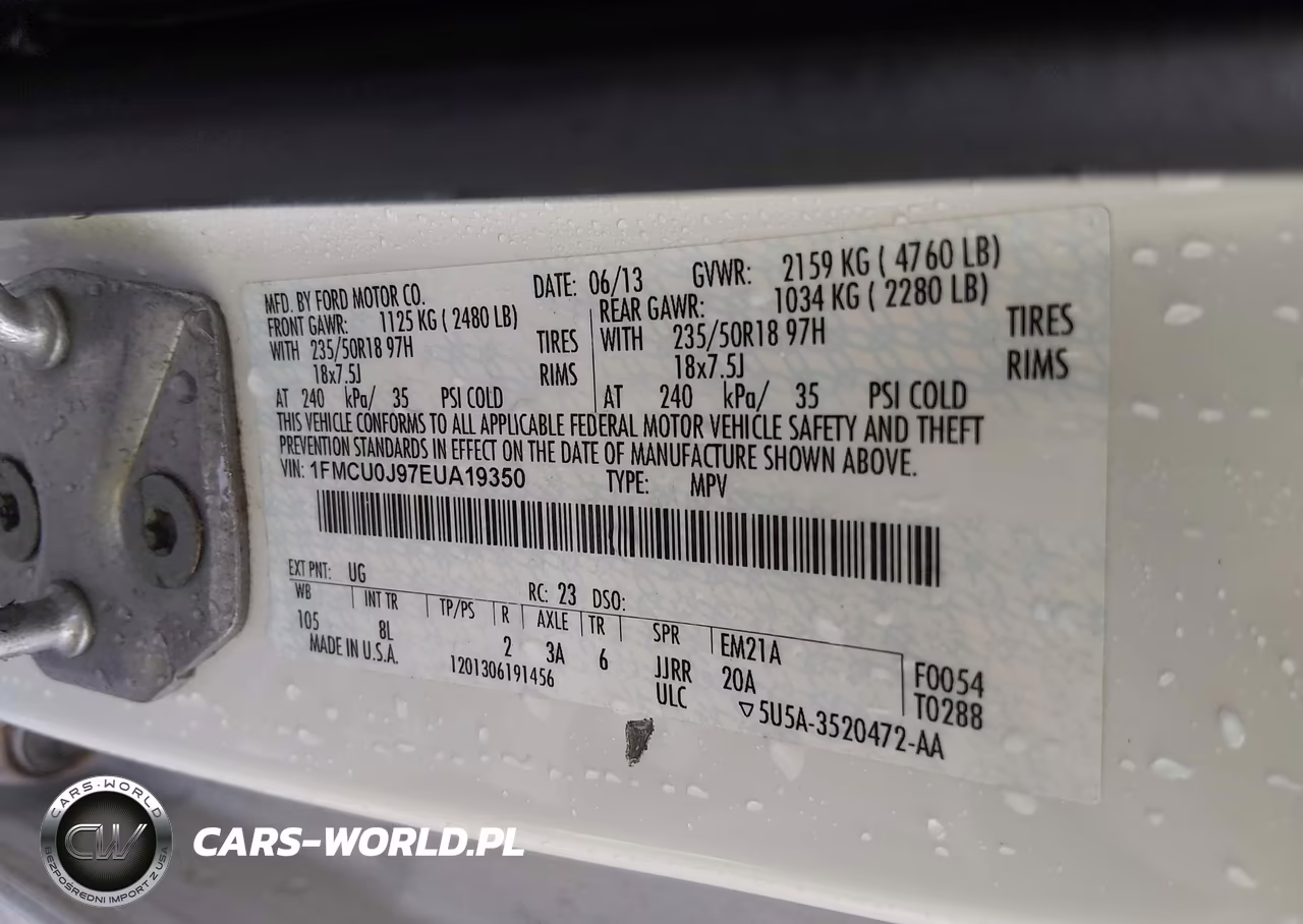 2014 Ford Escape Titanium VIN:1FMCU0J97EUA19350 - 9
