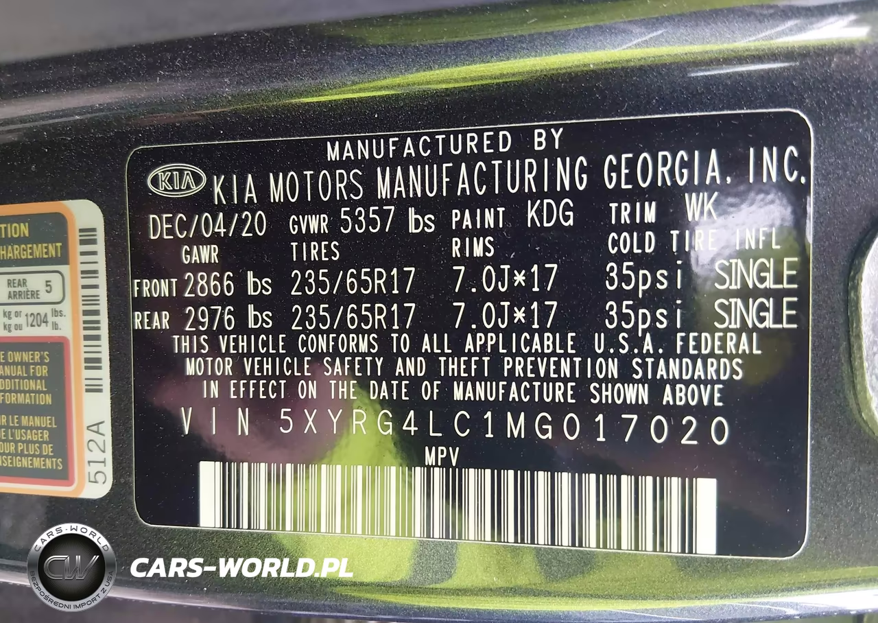 2021 Kia Sorento Lx VIN:5XYRG4LC1MG017020 - 9
