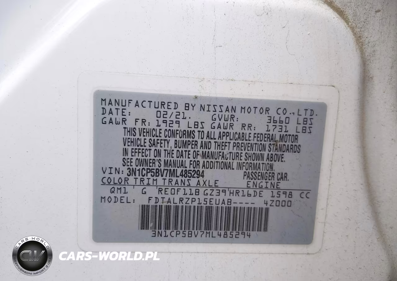 2021 Nissan Kicks S Xtronic Cvt VIN:3N1CP5BV7ML485294 - 9