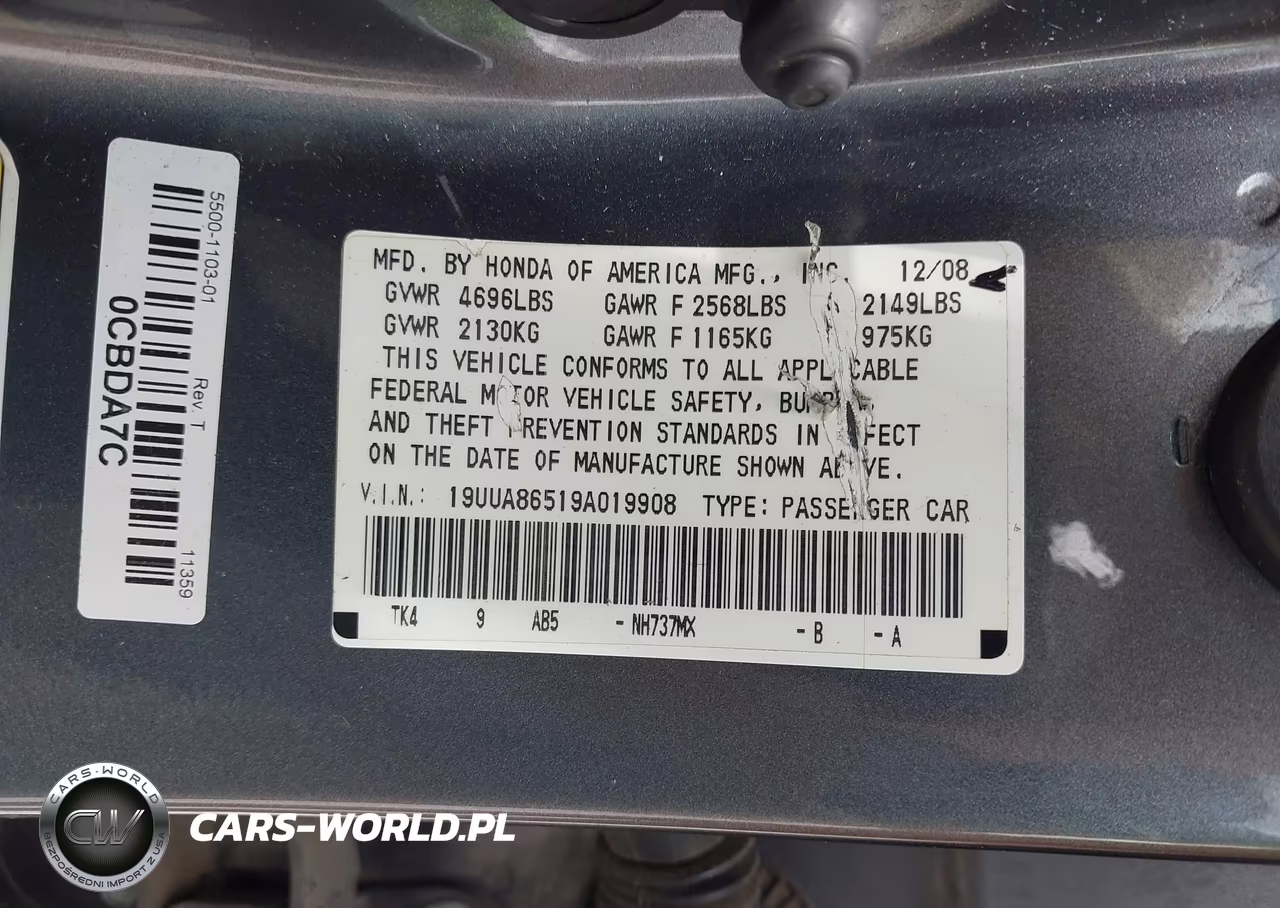 2009 Acura Tl 3.5 VIN:19UUA86519A019908 - 9