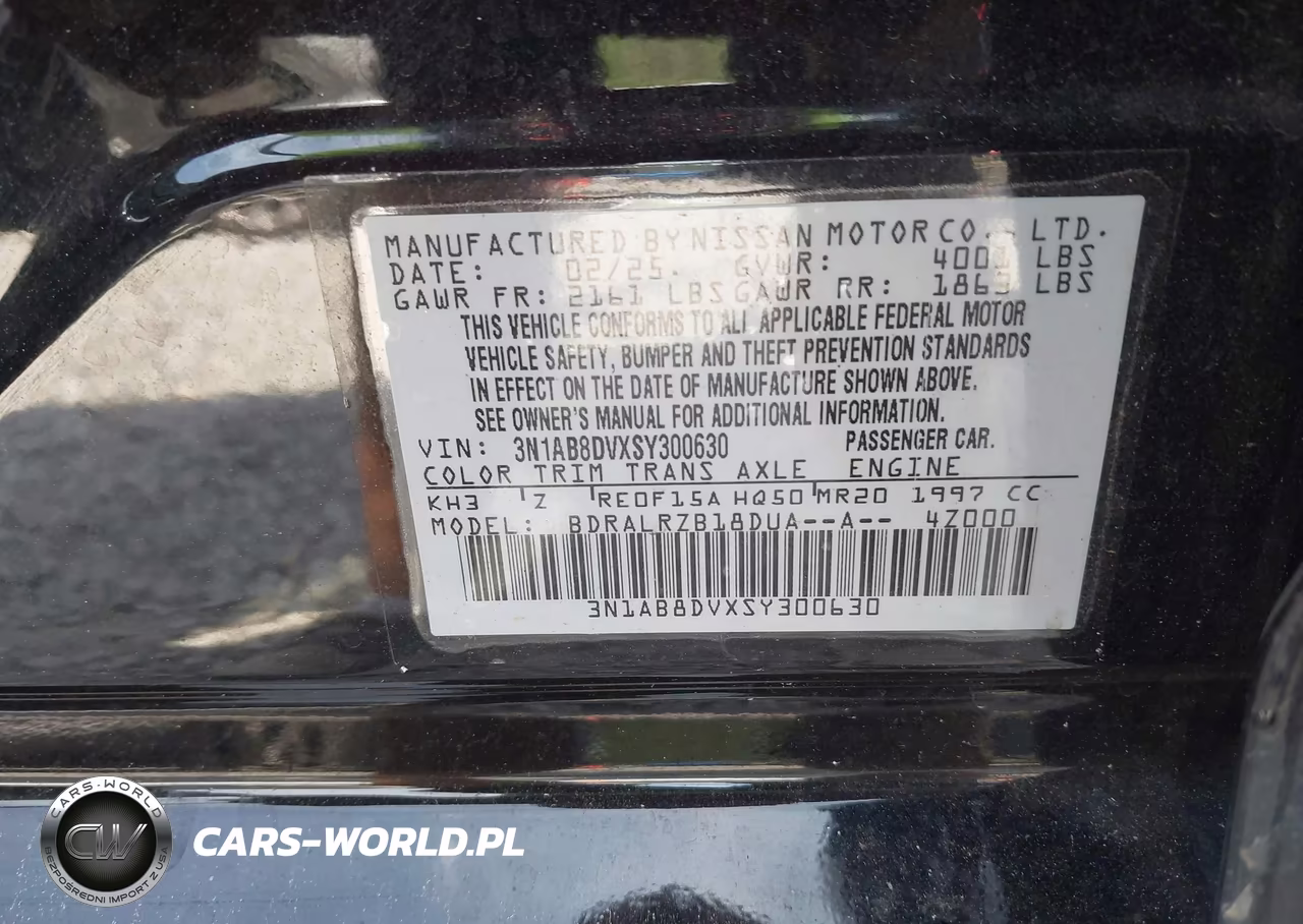 2025 Nissan Sentra Sr VIN:3N1AB8DVXSY300630 - 9