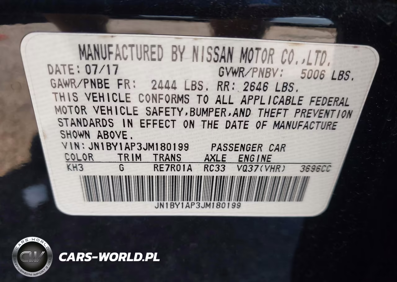 2018 Infiniti Q70 3.7 Luxe VIN:JN1BY1AP3JM180199 - 9