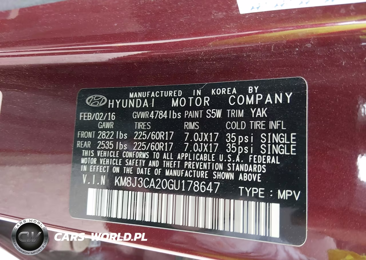 2016 Hyundai Tucson Eco VIN:KM8J3CA20GU178647 - 9
