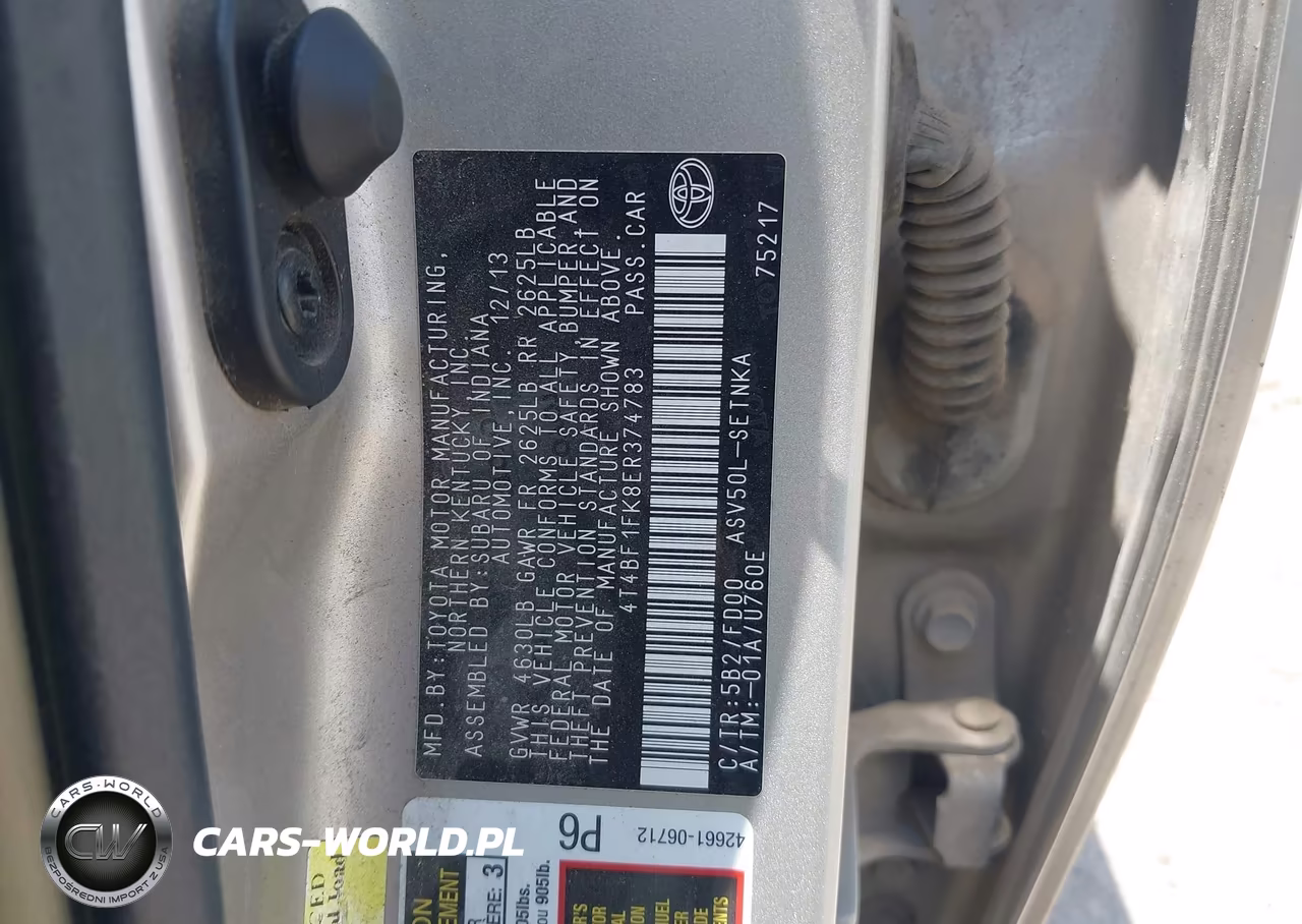 2014 Toyota Camry Le VIN:4T4BF1FK8ER374783 - 9