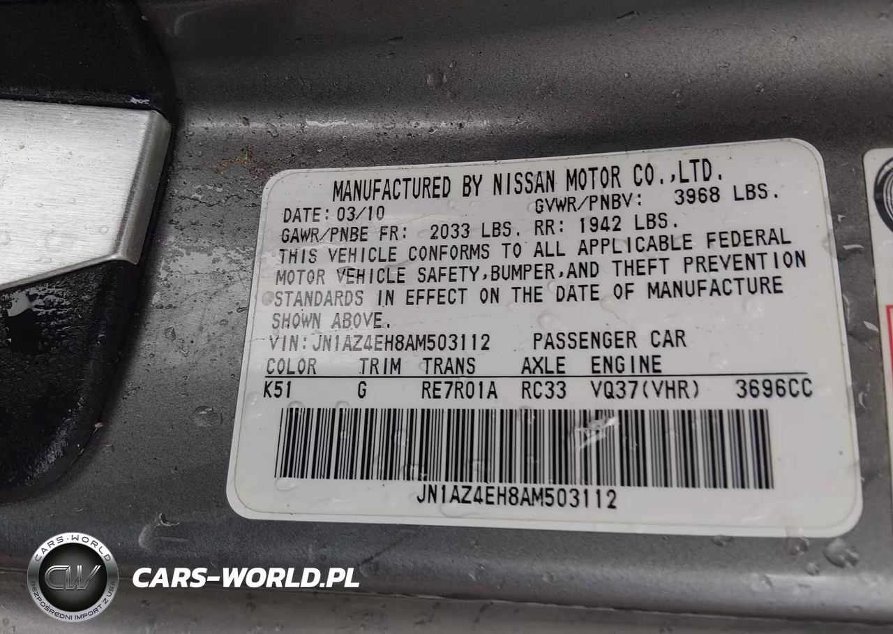 2010 Nissan 370Z Touring VIN:JN1AZ4EH8AM503112 - 9