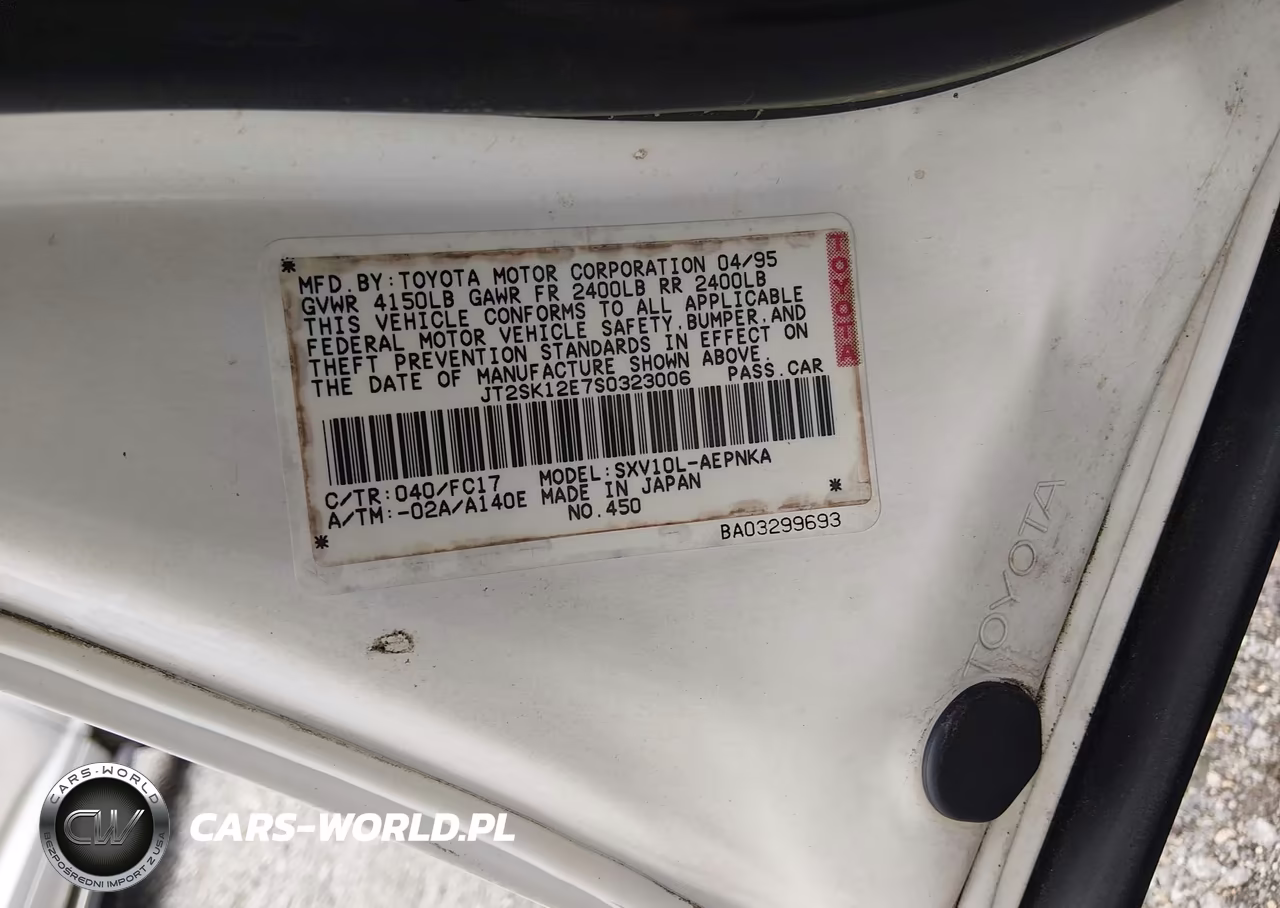 1995 Toyota Camry Le VIN:JT2SK12E7S0323006 - 9