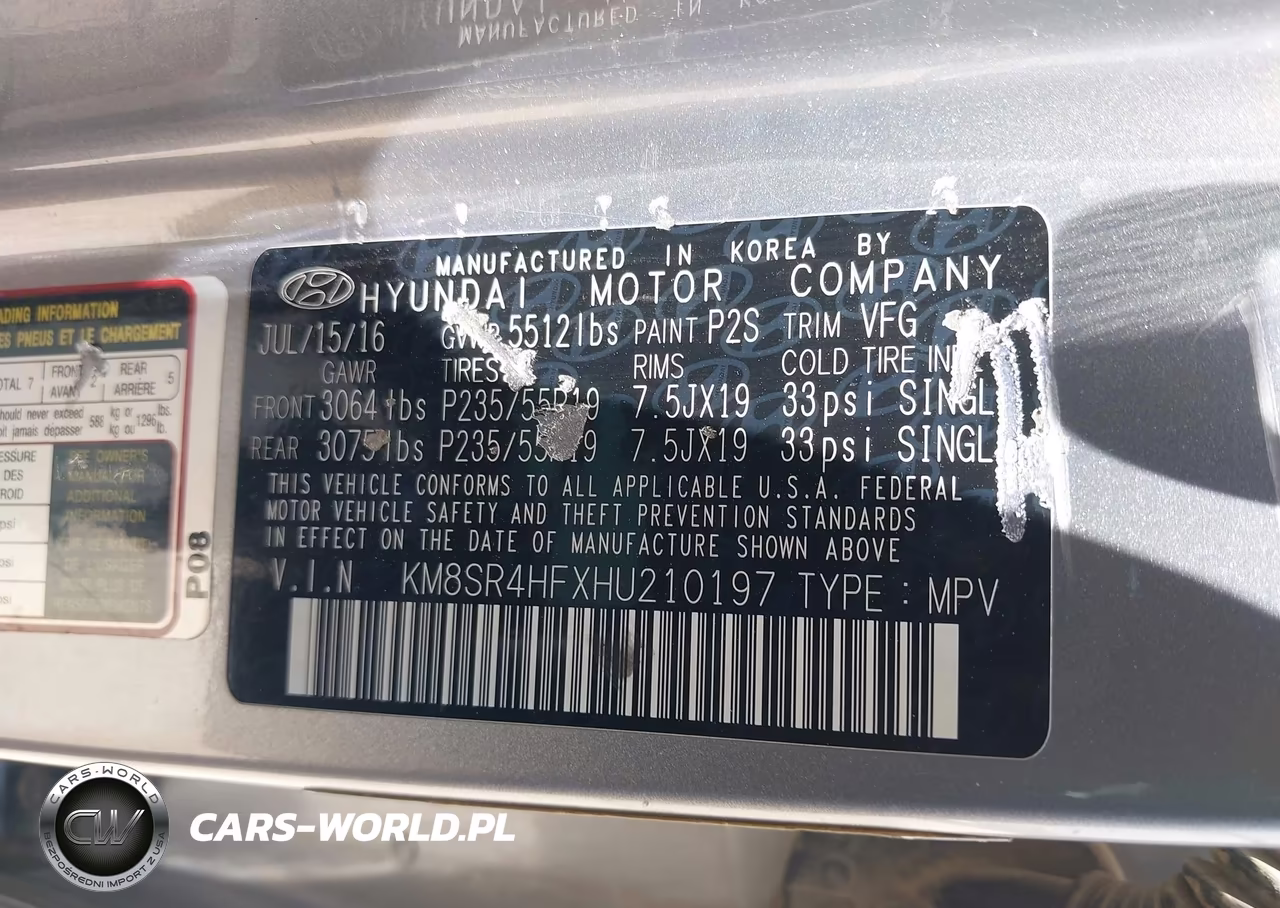 2017 Hyundai Santa Fe Se Ultimate VIN:KM8SR4HFXHU210197 - 9