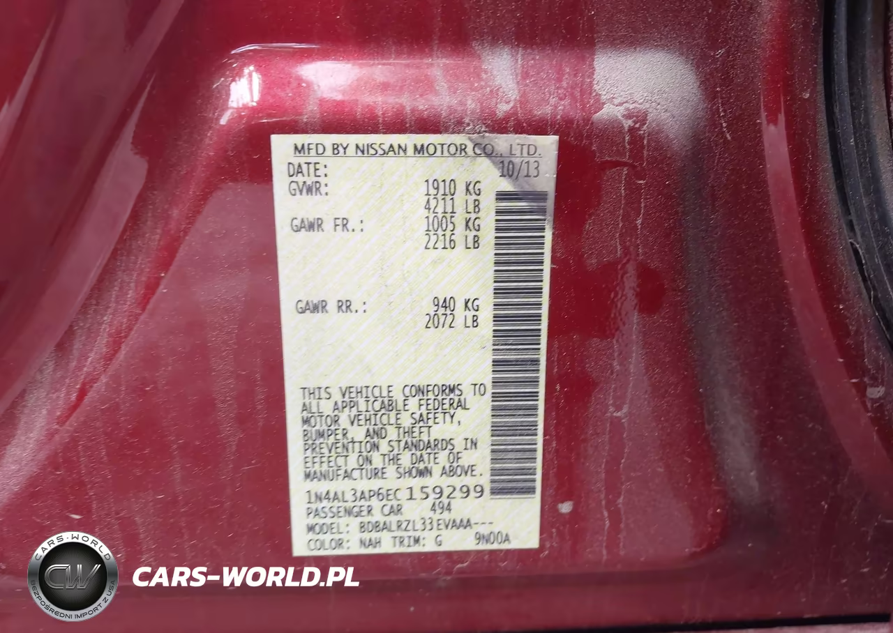 2014 Nissan Altima 2.5 S VIN:1N4AL3AP6EC159299 - 9
