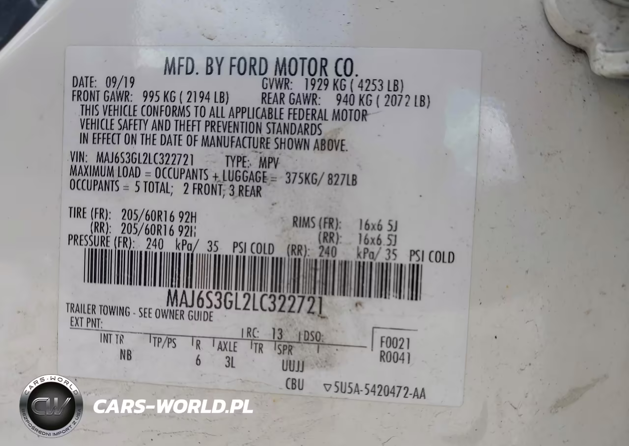 2020 Ford Ecosport Se VIN:MAJ6S3GL2LC322721 - 9