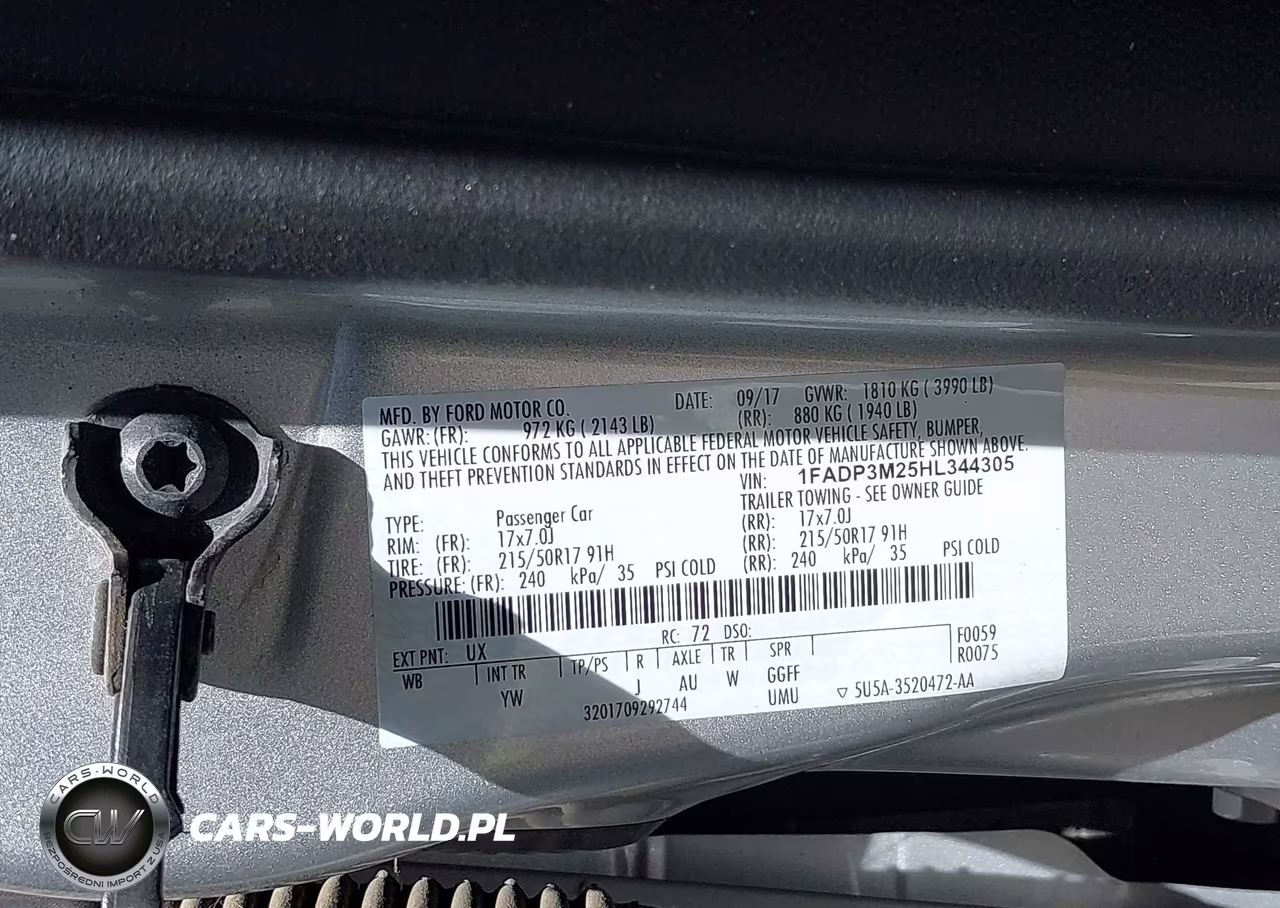2017 Ford Focus Sel VIN:1FADP3M25HL344305 - 9