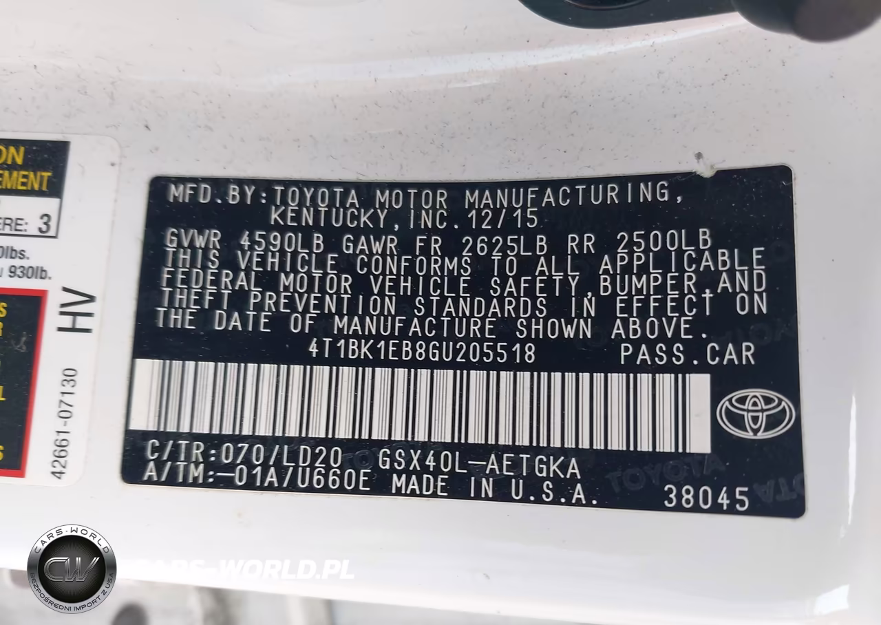 2016 Toyota Avalon Xle VIN:4T1BK1EB8GU205518 - 9