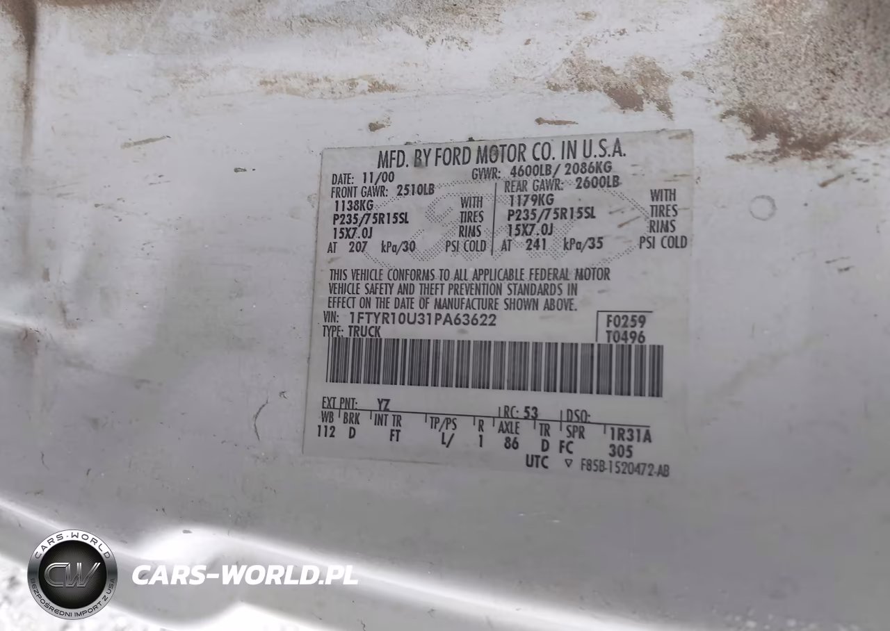 2001 Ford Ranger Edge-Xl-Xlt VIN:1FTYR10U31PA63622 - 9
