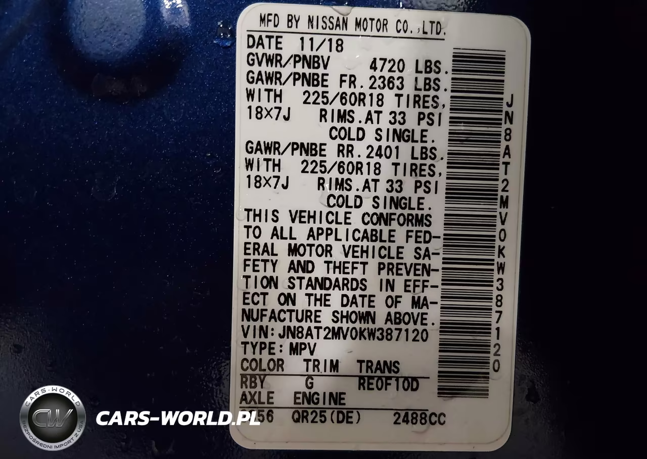 2019 Nissan Rogue Sv VIN:JN8AT2MV0KW387120 - 9