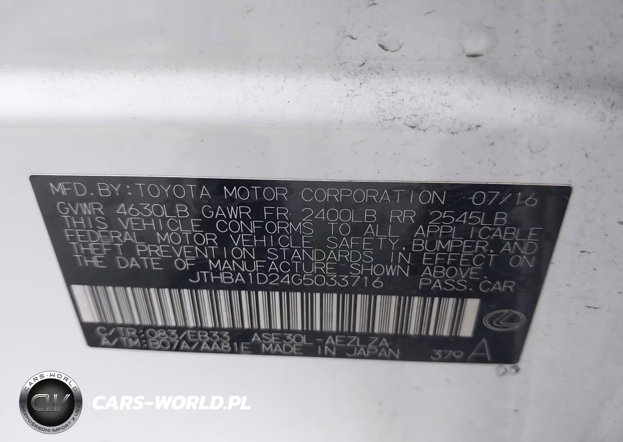 2016 Lexus Is 200T VIN:JTHBA1D24G5033716 - 9