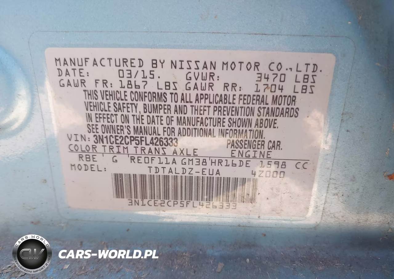 2015 Nissan Versa Note S (Sr)-S Plus-Sl-Sr-Sv VIN:3N1CE2CP5FL426333 - 9