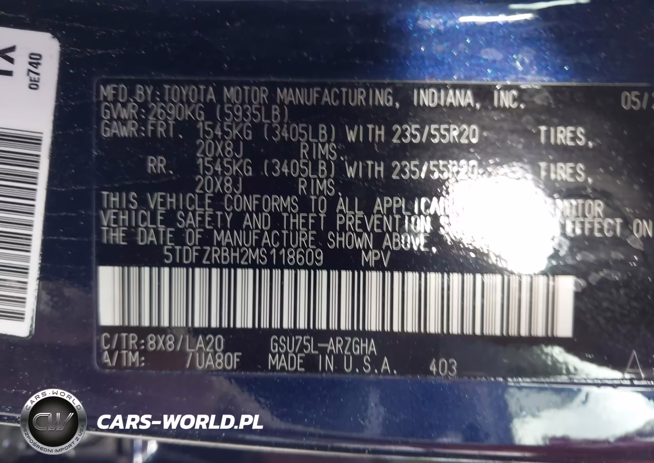 2021 Toyota Highlander Platinum VIN:5TDFZRBH2MS118609 - 9