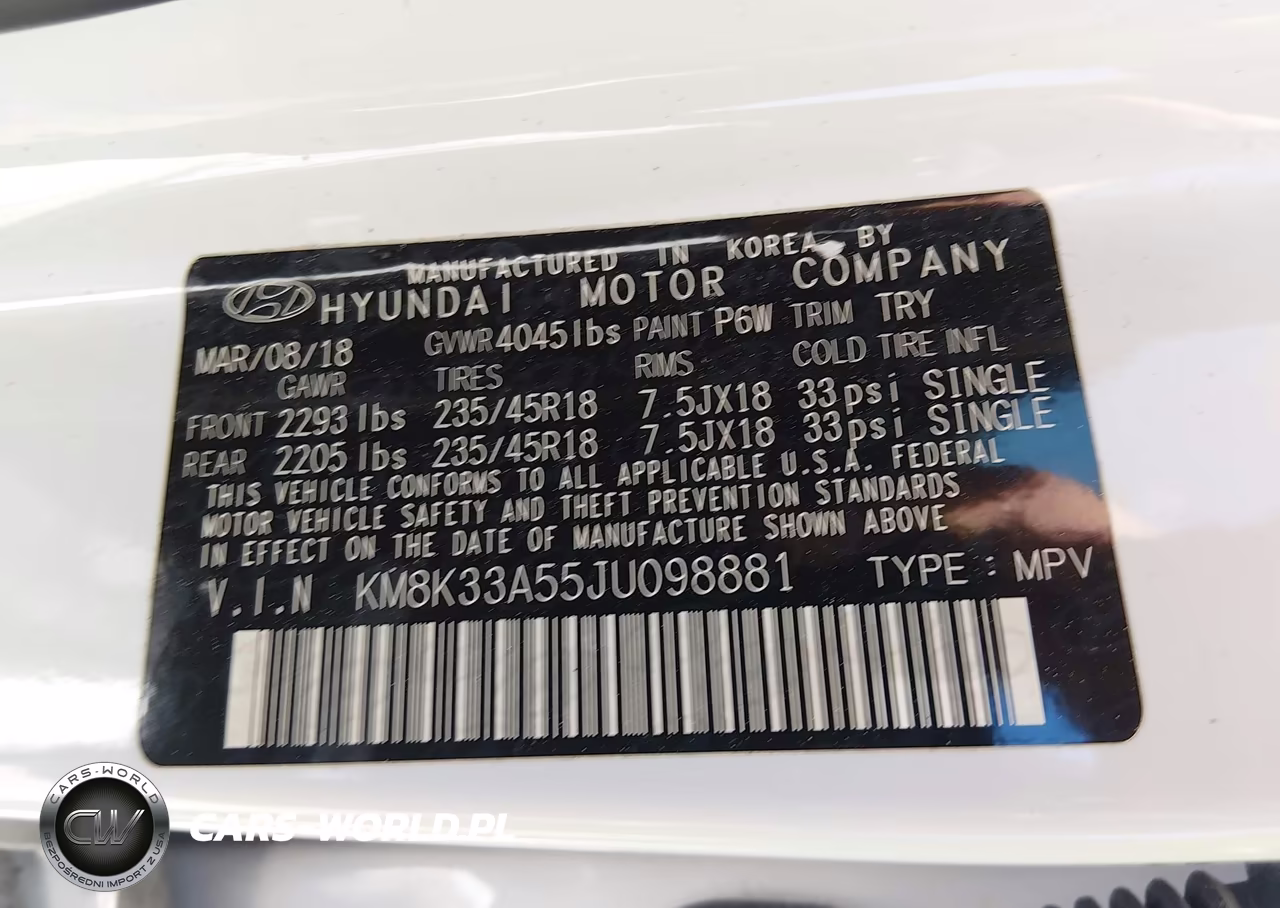 2018 Hyundai Kona Limited VIN:KM8K33A55JU098881 - 9