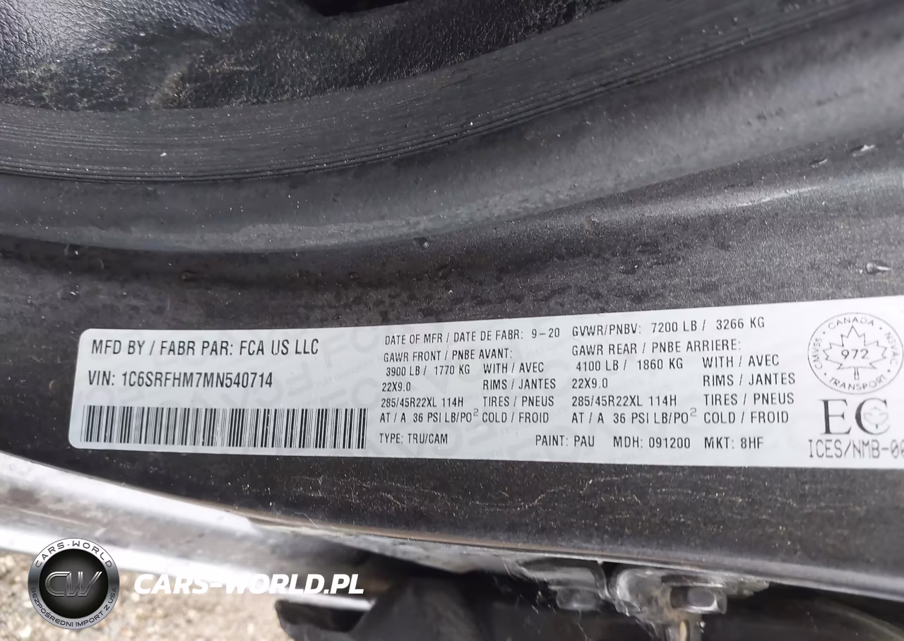 2021 Ram 1500 Limited VIN:1C6SRFHM7MN540714 - 9