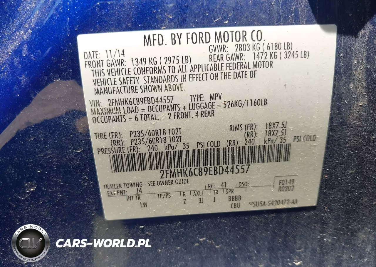 2014 Ford Flex Sel VIN:2FMHK6C89EBD44557 - 9