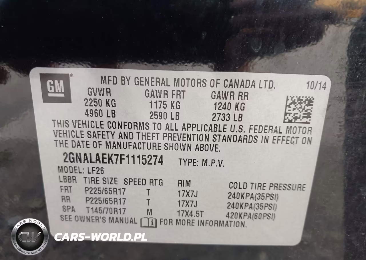 2015 Chevrolet Equinox Ls VIN:2GNALAEK7F1115274 - 9